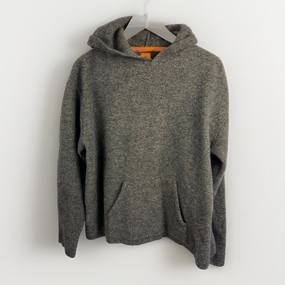 Natural Born Fleece 100% Pure Wool Hoodie Men’s Grey L Made In Scotland Heritage